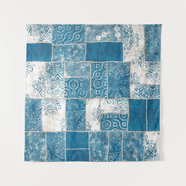 Patchwork Collage: Quilt Pattern Mix Tapestry (Front)