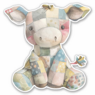 Patchwork Cow Sticker