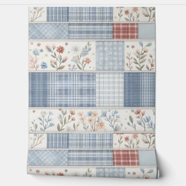 Patchwork Denim Koala Wallpaper (Unrolling)