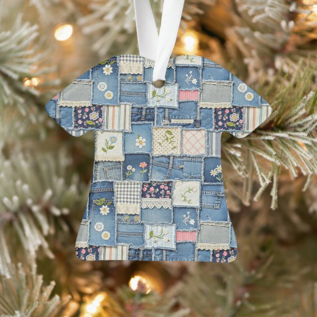 Patchwork Denim Ornament (Tree)