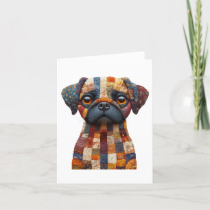 Patchwork Dog Greetings Card
