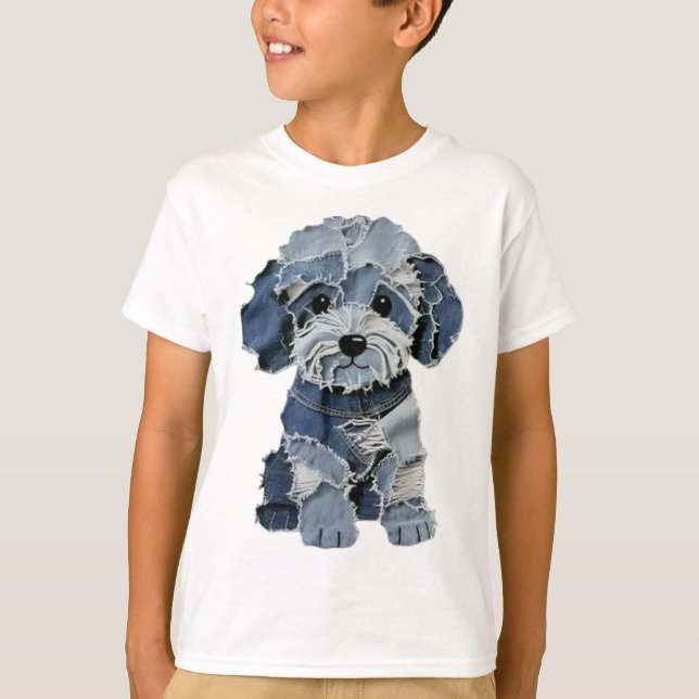 Patchwork Dog T-Shirt (Front)