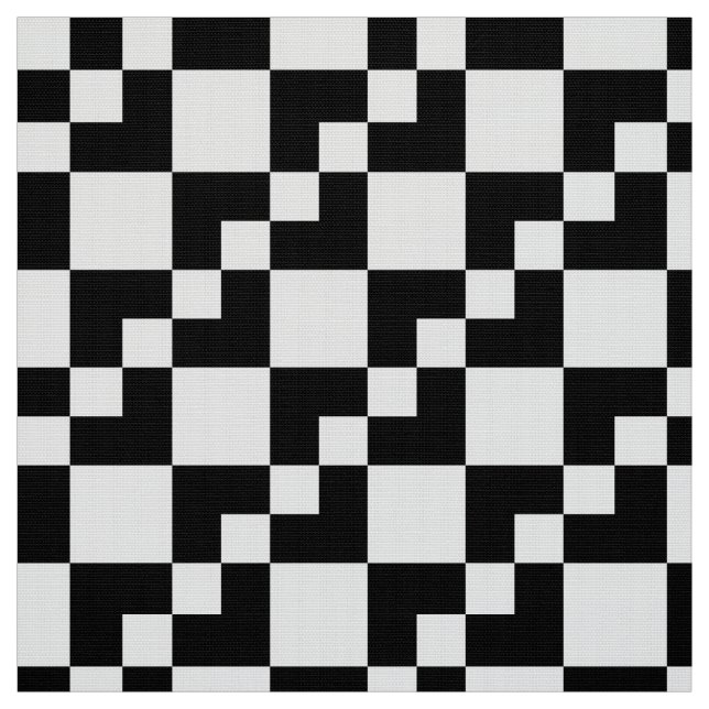 Patchwork Domino - Black and White Fabric (Swatch)