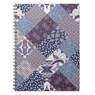Patchwork Doodle: Vintage Boho Seamless. Notebook