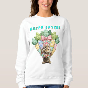 Patchwork Easter Carrots Sweatshirt