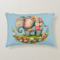 Patchwork Elephant Floral Meadow Charm