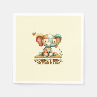 Patchwork Elephant “Growing Strong Napkin