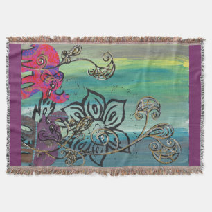 Patchwork Elephants Throw Blanket