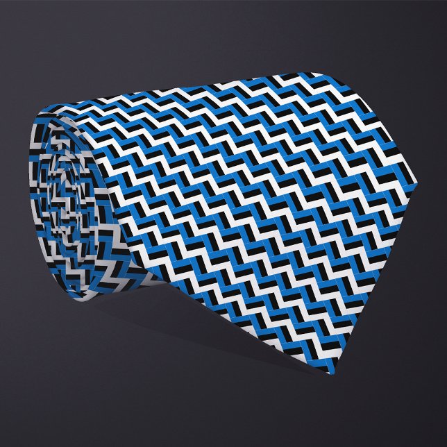 Patchwork Estonia Flag Pattern  Tie (Creator Uploaded)