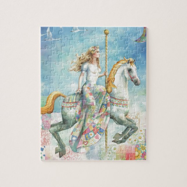 Patchwork, Fantasy Carousel by Scot Howden Jigsaw Puzzle (Vertical)