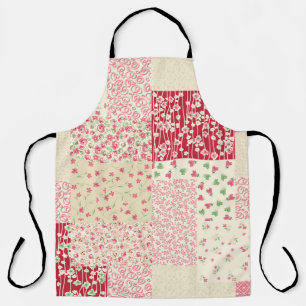 Patchwork Floral: Hand Drawn Ornaments. Apron