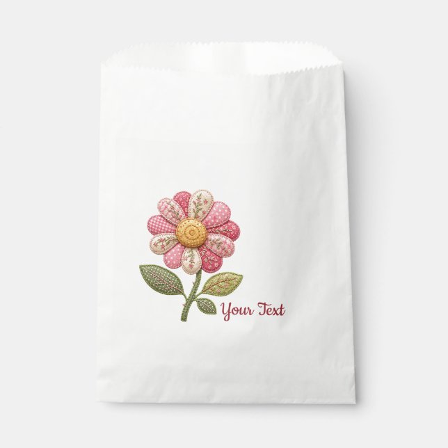 Patchwork Flower in Country Style Favour Bags (Front)