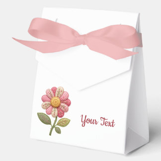 Patchwork flower in country style favour box