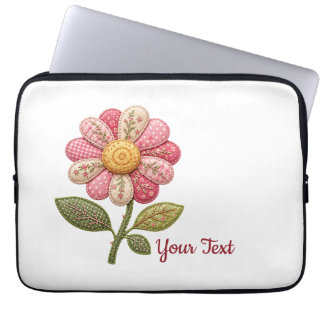 Patchwork flower in country style laptop sleeve