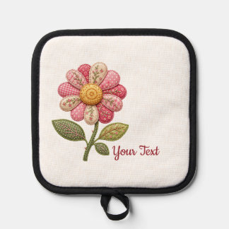 Patchwork Flower in Country Style Pot Holder