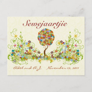 Patchwork Flower Love Name instead of number Postcard
