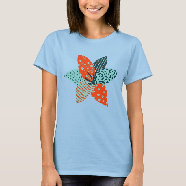 Patchwork  Flower T-Shirt (Front)