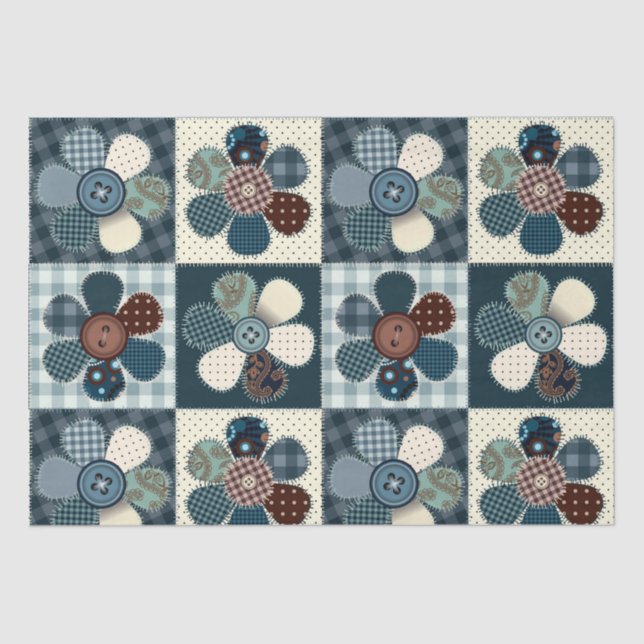 Patchwork Flowers  Tissue Paper (Front)