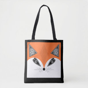 Patchwork Fox, applique Fox, Fox, children's Tote Bag