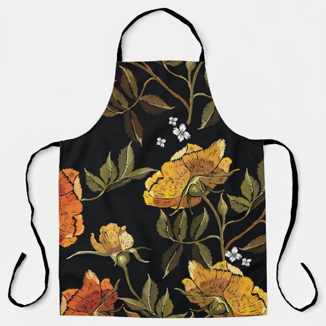 Patchwork Gentle: Hand Drawing Design Apron (Front)