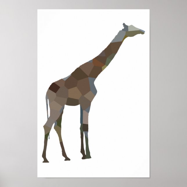 Patchwork Giraffe Poster (Front)