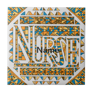 Patchwork gold nurse  tile