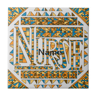 Patchwork gold nurse  tile