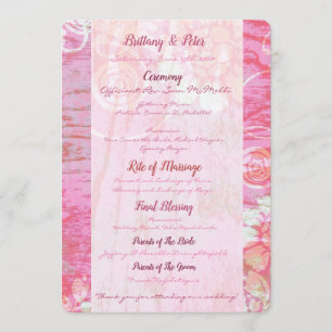 Patchwork Graffiti Wedding Program Programme