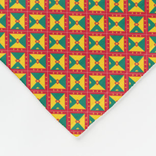 Patchwork Grenada Flag Pattern  Fleece Blanket