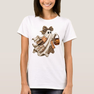 Patchwork Halloween Ghost T-Shirt
