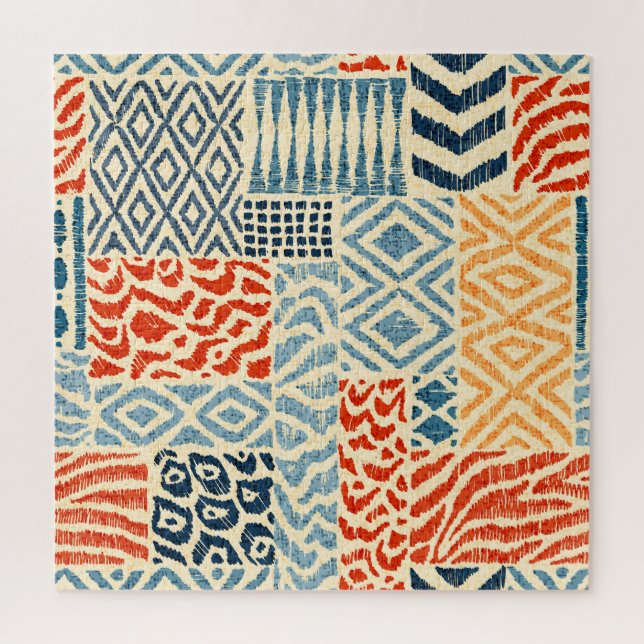 Patchwork Hand Drawn Textures Collection Jigsaw Puzzle (Vertical)