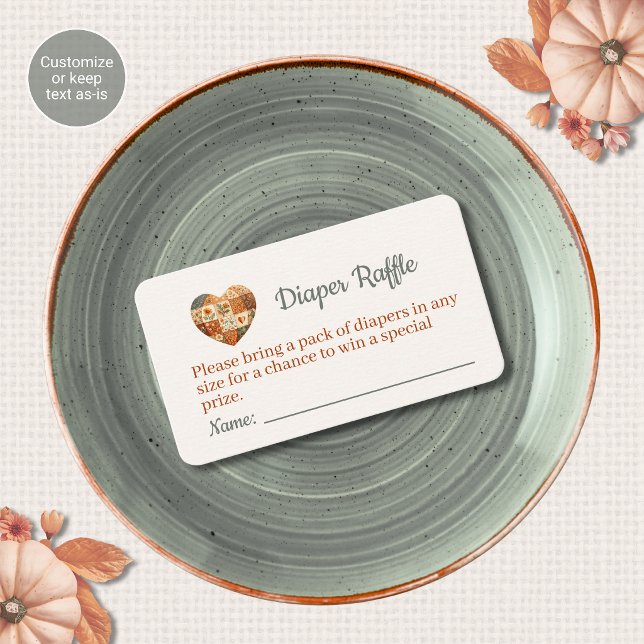 Patchwork Heart Diaper Raffle Enclosure Card (Creator Uploaded)