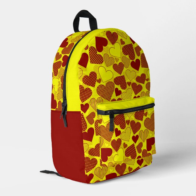 'Patchwork Hearts' Backpack  (Back Corner Left)