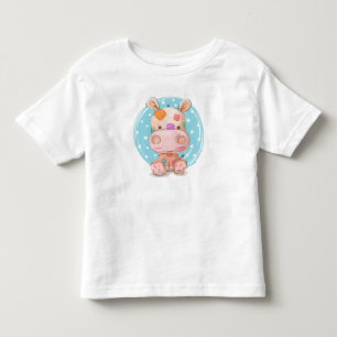 Patchwork Hippo Blue Toddler T-Shirt