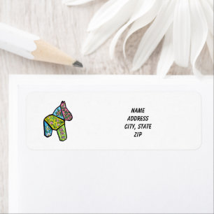 Patchwork Horse #3 Address Label