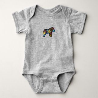Patchwork Horse Baby Bodysuit