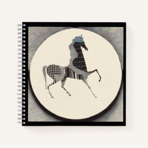 patchwork horse print notebook