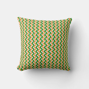 Patchwork India Flag Pattern  Cushion