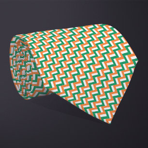 Patchwork Ireland Flag Pattern Tie