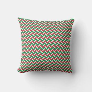 Patchwork Italy Flag Pattern  Cushion