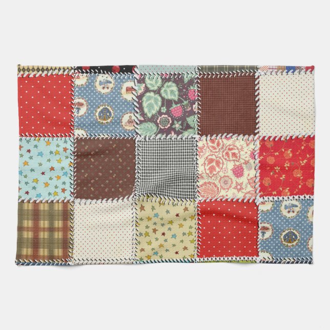 Patchwork Kitchen Towel 16" x 24" (Horizontal)