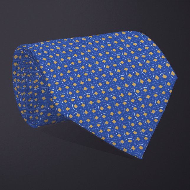 Patchwork Kosovo Flag Pattern  Tie (Creator Uploaded)