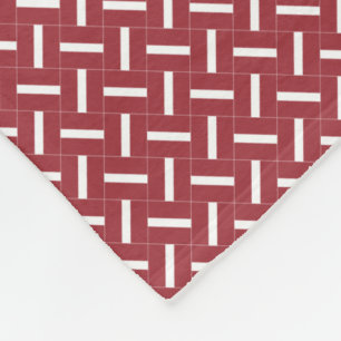 Patchwork Latvia Flag Pattern Fleece Blanket