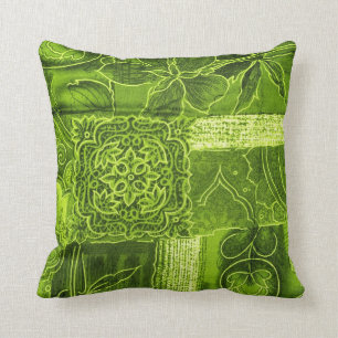Patchwork Lime Green Pillow