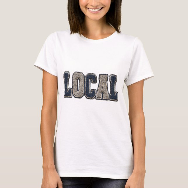Patchwork Local Quilted PNG Textile Sewing Design T-Shirt (Front)