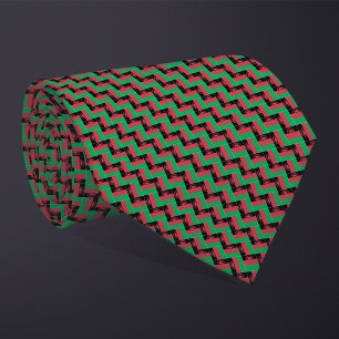 Patchwork Malawi Flag Pattern Tie