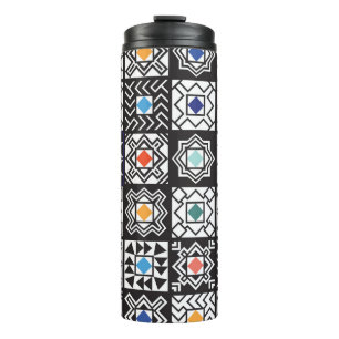 Patchwork Maori: Ethnic Carpet Design. Thermal Tumbler