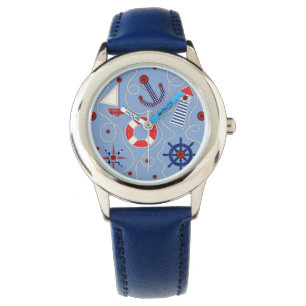 Patchwork Nautical Design Watch