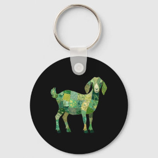 Patchwork Nubian Dairy Goat Key Ring