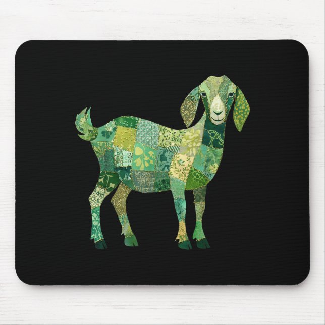 Patchwork Nubian Dairy Goat Mouse Pad (Front)